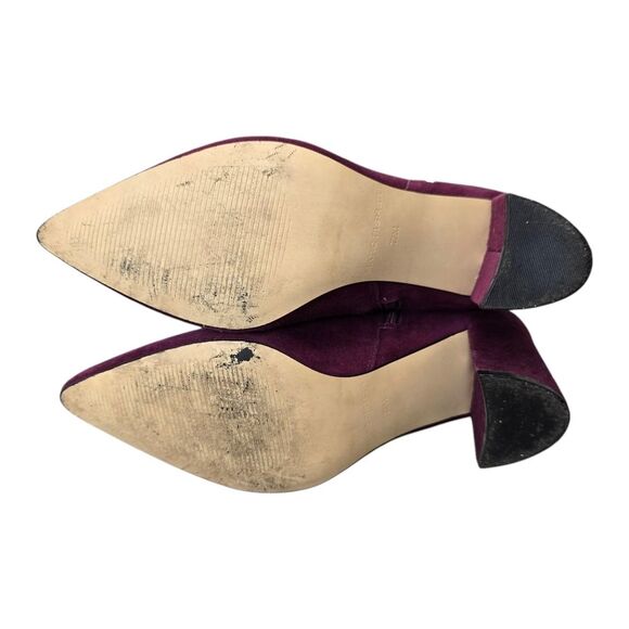 Marc Fisher Women's 7.5 Client Suede Purple Ankle Boots with Studs - Picture 10 of 13